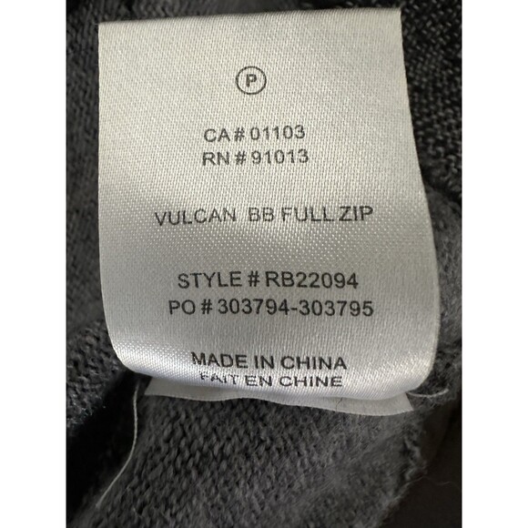 Robert Barakett Merino Wool Zip Sweater Jacket Gray XL Full Zip Bomber - Picture 9 of 9